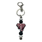 University of Alabama Beaded Keychain - Crimson Tide Fan Accessory, UA Spirit Gift, Game Day Keychain