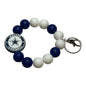 NFL-Inspired Wristlet Keychain - Dallas Cowboys Colors in Blue and White