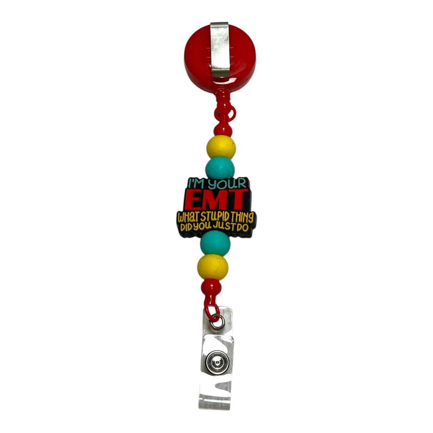 EMT Badge Reel - Retractable ID Holder for Emergency Medical Technicians