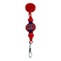 Ole Miss Beaded Badge Holder – Stylish & Durable Retractable ID Reel