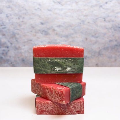 Handcrafted Cold Process Soap with Old Spice Type Fragrance - Masculine Scent Soap