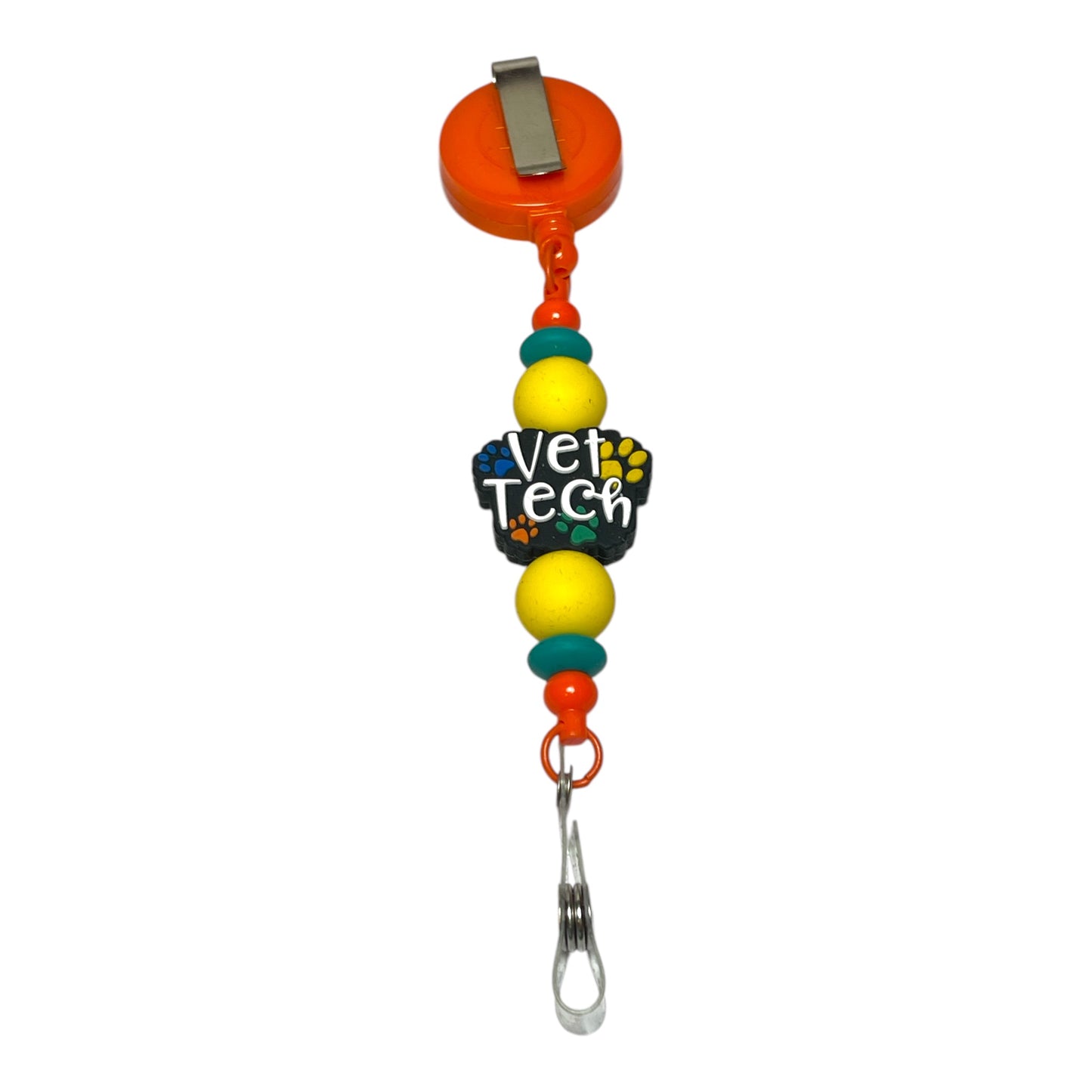 Vet Tech ID Badge Reel - Custom Badge Holder for Veterinary Professionals