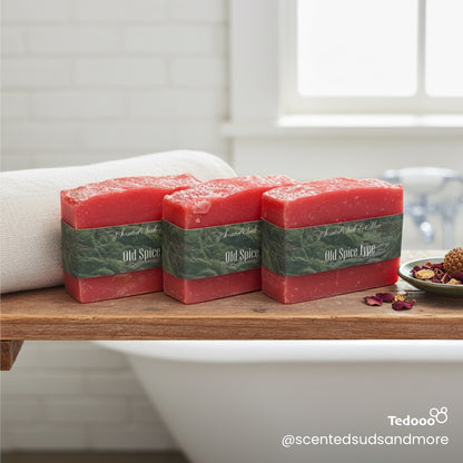 Handcrafted Cold Process Soap with Old Spice Type Fragrance - Masculine Scent Soap